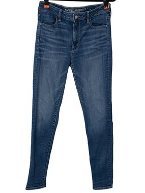 American Eagle Outfitters blue jeans , super High-rise Jeggings , size 6 regular